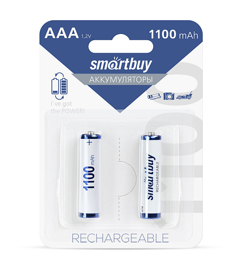 Батарейка ААА аккумулятор NiMh Smartbuy 2BL 1100 mAh (SBBR-3A02BL1100): фото 3