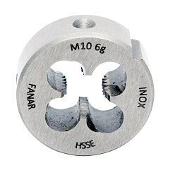 Плашка М10х1,5 осн. по нержавеющей стали 6g HSSE INOX DIN-22568 F-R (N2-188001-0100)