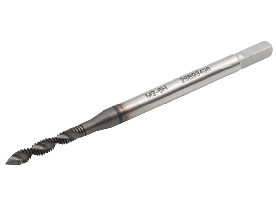 Метчик маш/руч М 2,0х0,4 осн. по нержавеющей стали глухой R40 6H R40 HSSE INOX HL DIN-371-C F-R (C4-518801-0020): фото 3