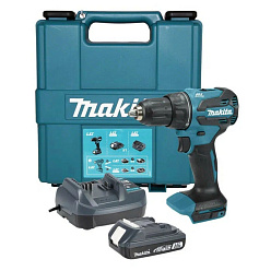 Аккумуляторная дрель-шуруповерт MAKITA DDF490WV (BL-Motor,18B,1*2.0Ач/LXT-Basic,50/27Нм,кейс)