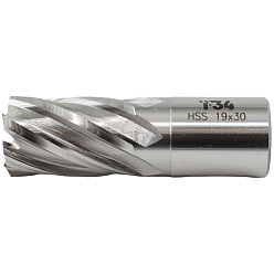 Сверло корончатое D 19х30 мм HSS хв.Weldon 3/4(19мм) HSS-Pro T34