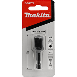 Адаптер 1/4" (наруж.шестигранник) - 1/2" (наруж.квадрат) MAKITA/B-54673
