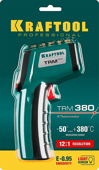 Пирометр инфракрасный KRAFTOOL TRM-380 (-50°/+380°С,точность+/-1.5°)/45707-380: фото 5