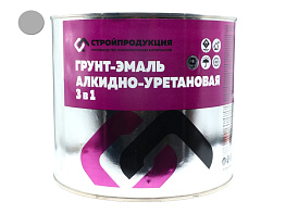 Грунт-эмаль 3 в 1 СЕРЫЙ (банка 2,5 кг, 1.92л)