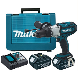 Аккумуляторная ударная дрель-шуруповерт MAKITA DHP451RFE (18B,2*3.0Ач/LXT,80Нм,кейс) **