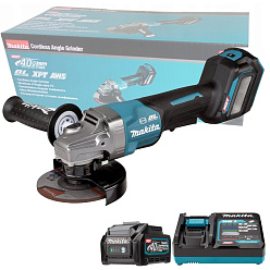 Машина шлифовальная угловая аккумуляторная MAKITA GA029GM101 (BL-Motor,40В,1*4.0Ач/XGT,BL4040+DC40RA,125мм)