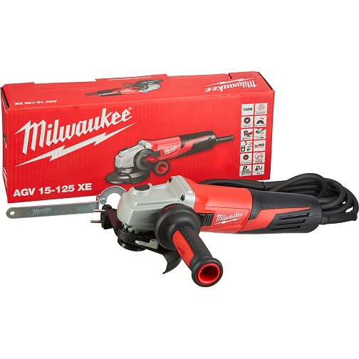 Машина шлифовальная угловая MILWAUKEE AGV 15-125 XE (1550Вт,125мм,пл.пуск,2800-11000об/мин) **: фото 1