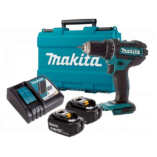 Аккумуляторная дрель-шуруповерт MAKITA DDF482RME (18B,13мм,2*4.0Ач/LXT,62/36Нм,,кейс): фото 1