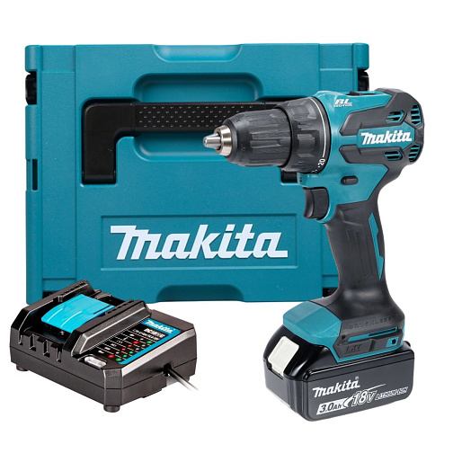 Аккумуляторная дрель-шуруповерт MAKITA DDF490F002 (BL-Motor,18B,1*3.0Ач/LXT,50/27Нм,кейс) **: фото 1