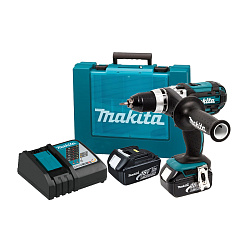 Аккумуляторная дрель-шуруповерт MAKITA DDF451RFE (18B,2*3.0Ач/LXT,80Нм,кейс)