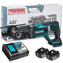 Перфоратор аккумуляторный MAKITA DHR241RFE (18В,2*3.0А/LXT,SDS-Plus,1.9Дж,3режима,кейс)