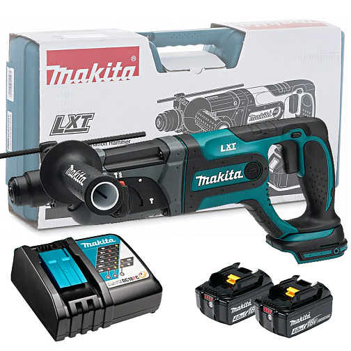 Перфоратор аккумуляторный MAKITA DHR241RFE (18В,2*3.0А/LXT,SDS-Plus,1.9Дж,3режима,кейс): фото 1