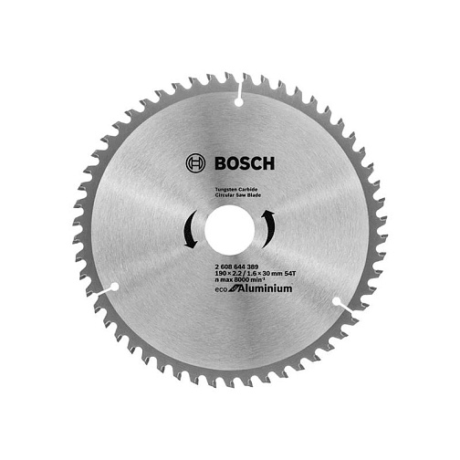 Диск пильный по алюминию 190*30*54T BOSCH ECO Aluminium/2608644389: фото 1