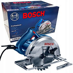 Пила дисковая BOSCH GKS 140 (1400Вт,184х20мм,64мм,6200об/мин)/06016B3020