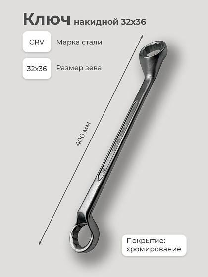 Ключ накидной 32х36: фото 3