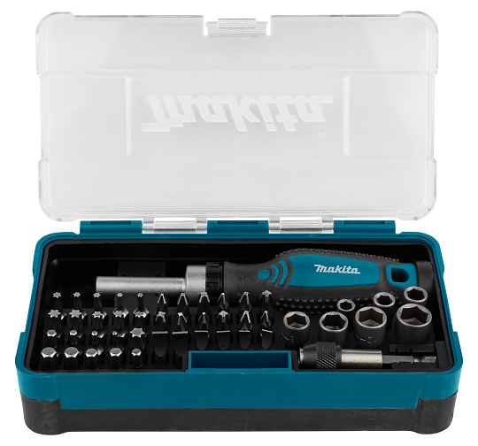 Набор MAKITA B-36170 (47предметов:биты,головки,магнит.держ,реверс.отвертка,кейс): фото 1