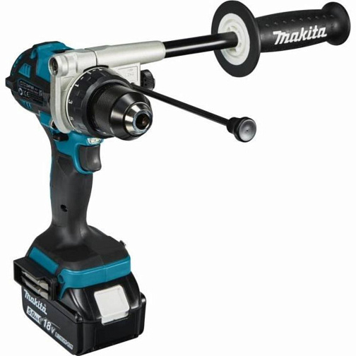 Аккумуляторная ударная дрель-шуруповерт MAKITA DHP486RTJ (BL-Motor,18B,2*5.0Ач/Li-Ion,130Нм,кейс): фото 3