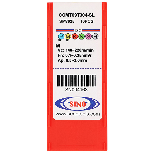 Пластина CCMT 09T304 - SL SM8025 получистовая по стали/нержавеющей стали SENO: фото 4