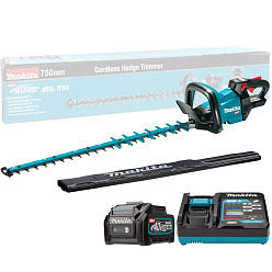 Кусторез аккумуляторный MAKITA UH005GM101 (BL-Motor,40В/1*4.0Ач/XGT,BL4040+DC40RA,720Вт,шина75см)
