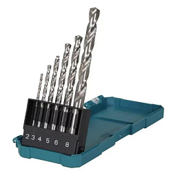 Набор сверл по мет. 2,0-8,0 мм 6 шт. MAKITA HSS-GS/D-78346