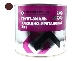 Грунт-эмаль 3 в 1 КОРИЧНЕВЫЙ (банка 2,5 кг, 1.92л)