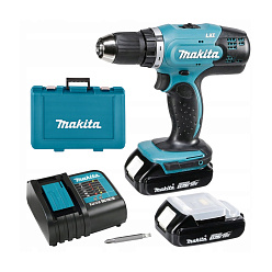 Аккумуляторная дрель-шуруповерт MAKITA DDF453SYE (18B,2*1.5Ач/LXT,42/27Нм,кейс)
