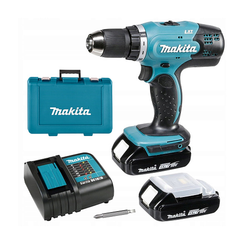 Аккумуляторная дрель-шуруповерт MAKITA DDF453SYE (18B,2*1.5Ач/LXT,42/27Нм,кейс): фото 1