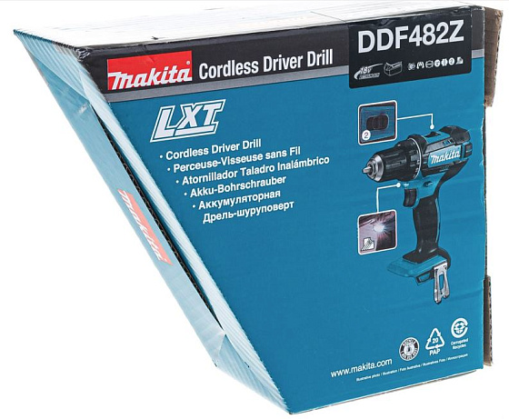 Аккумуляторная дрель-шуруповерт MAKITA DDF482Z (18B/LXT,62Нм,без акк.и з/у): фото 2
