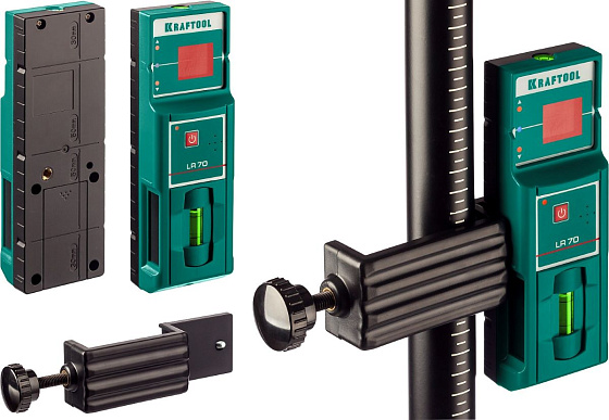 Детектор для линейного нивелира KRAFTOOL LR 70 (70м,±1мм/10м,кронштейн)/34607 **: фото 2