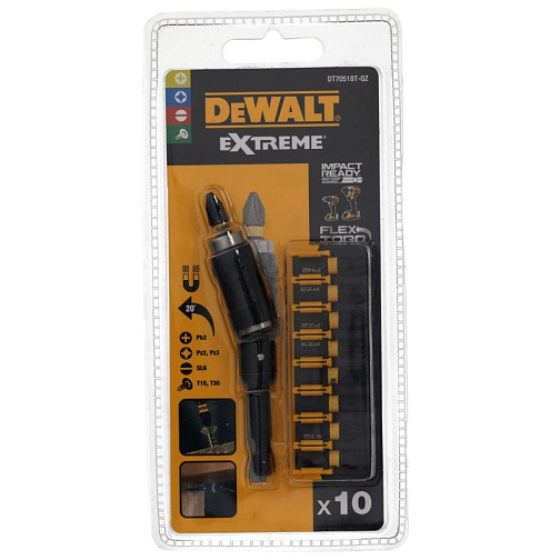 Набор бит DeWALT DT70518T (9бит,шарнирный держатель): фото 3