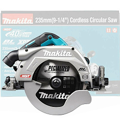 Пила дисковая аккумуляторная MAKITA HS009GZ (BL-Motor,40В/XGT,235х30мм,85мм,без акк и з/у)
