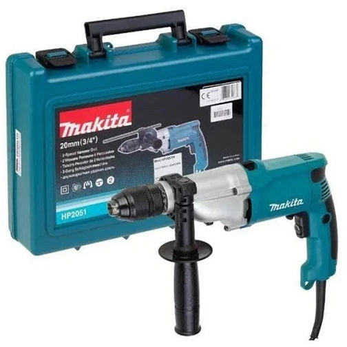 Дрель MAKITA HP2051 (720Вт,удар,2скорости,кейс): фото 2