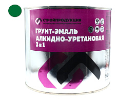 Грунт-эмаль 3 в 1 ЗЕЛЕНЫЙ (банка 2,5 кг, 1.92л)