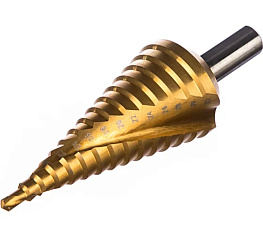 Сверло ступенчатое MAKITA 4-32 (HSS-TiN,4,6,8,10,12,14,16,18,20,22,24,26,28,30,32мм)/D-40191