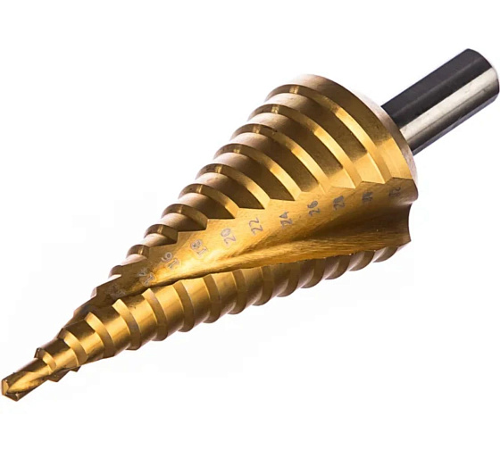 Сверло ступенчатое MAKITA 4-32 (HSS-TiN,4,6,8,10,12,14,16,18,20,22,24,26,28,30,32мм)/D-40191: фото 1