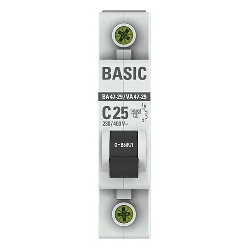 Автоматический выключатель 1п 16А (C) 4,5кА ВА 47-29 EKF Basic: фото 2