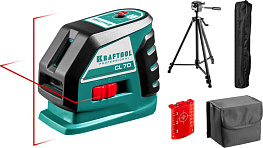 Нивелир лазерный KRAFTOOL CL-70-3 (20/70м,±0,2мм/м,гориз+верт,отвес,1/4"’,5/8",штатив,сумка) **