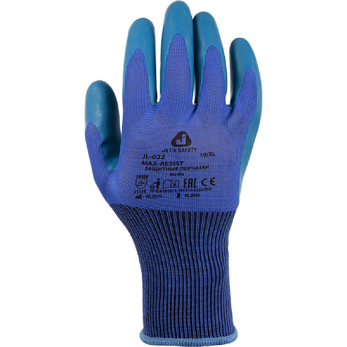 Перчатки облитые с рельефным латексным покрытием L JETA SAFETY (JL-022 Max-Resist): фото 1