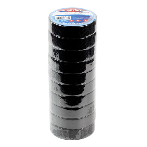 Изолента ХБ автомобильная, 19х10, черная Smartbuy SBE-CCT-19-10-b: фото 3