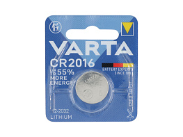 Батарейка СR2016/3В VARTA ALKALIN 1шт