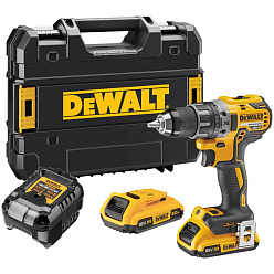 Аккумуляторная дрель-шуруповерт DeWALT DCD791D2 (BL-Motor,18B/2*2.0Ач/XR,65Нм,кейс) **