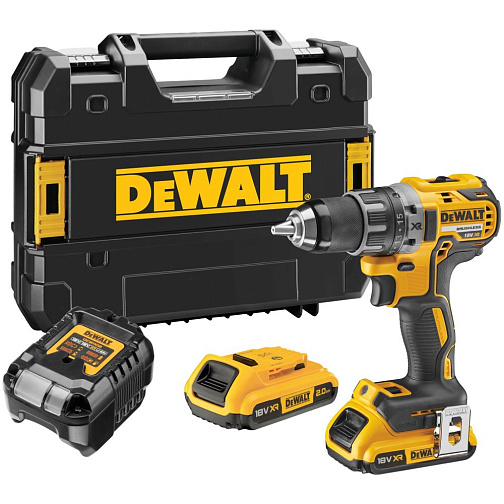 Аккумуляторная дрель-шуруповерт DeWALT DCD791D2 (BL-Motor,18B/2*2.0Ач/XR,65Нм,кейс) **: фото 1