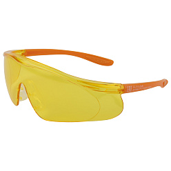 Очки защитные открытого типа с боковой защитой янтарные линзы Jeta Safety JSG-7912A