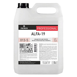 Средство для уборки после строительства 5 л, PRO-BRITE ALFA-19, кислотное, концентрат
