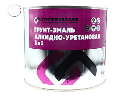 Грунт-эмаль 3 в 1 БЕЛЫЙ (банка 2,5 кг, 1.92л)