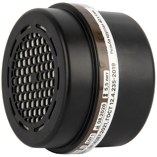 Фильтр противогазовый 4013 BreatheX А2P3R D от органических газов,пыли, аэрозолей, на резьбе 40мм: фото 3