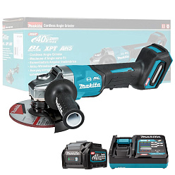 Машина шлифовальная угловая аккумуляторная MAKITA GA036GM101 (BL-Motor,40В/1*4.0Ач/XGT,BL4040+DC40RA,150мм) **