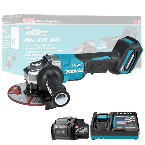 Машина шлифовальная угловая аккумуляторная MAKITA GA036GM101 (BL-Motor,40В/1*4.0Ач/XGT,BL4040+DC40RA,150мм) **: фото 1