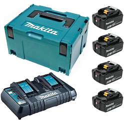 Набор MAKITA PSK MKP3PG184 (кейс-MAKPAC3+з/у-DC18RD+аккумуляторы-BL1860B-4шт)/198094-8
