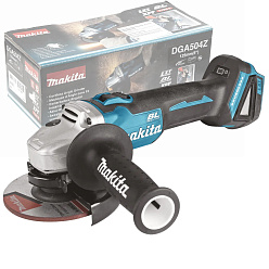 Машина шлифовальная угловая аккумуляторная MAKITA DGA504Z (BL-Motor,18В/Li-Ion,125мм,без акк.и з/у)
